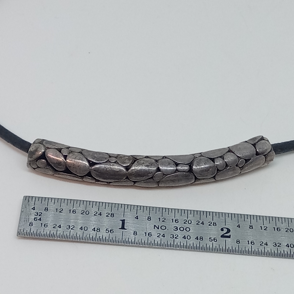 * John Hardy Kali pebble slide 925 sterling silver necklace 15.5" - Picture 2 of 5